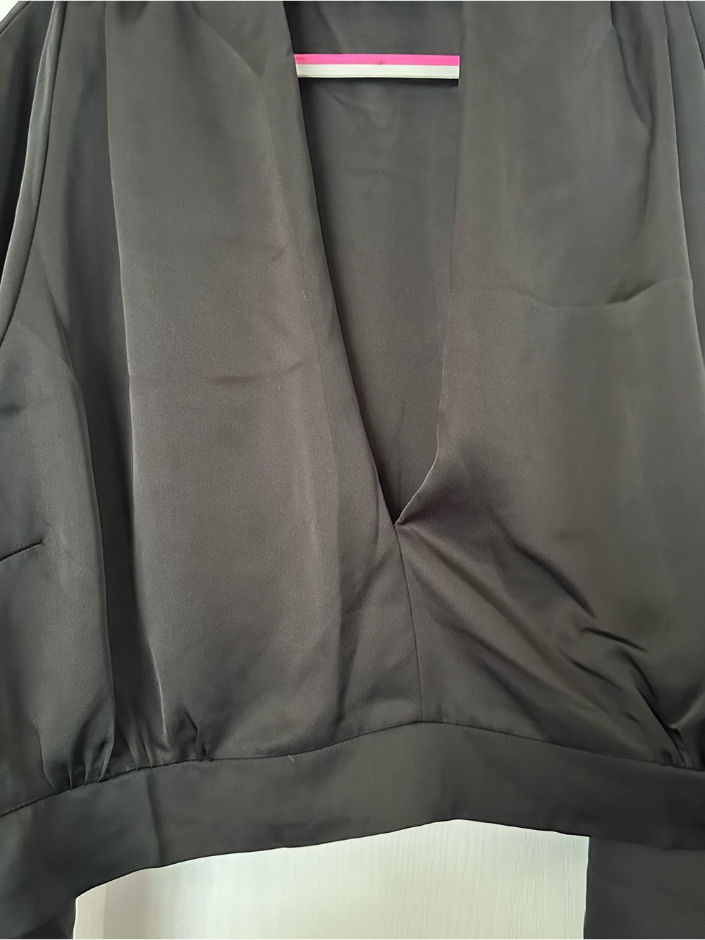 Eloquii Black Open-Front Draped top - Picture 5 of 8